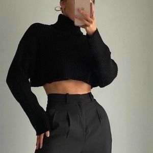 ZARA Cropped Sweater Turtleneck (M)